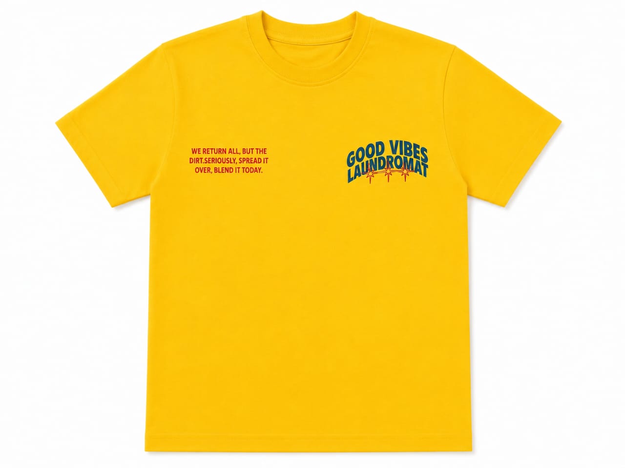 Yellow Pull&Bear printed cotton T-Shirt - Image 3
