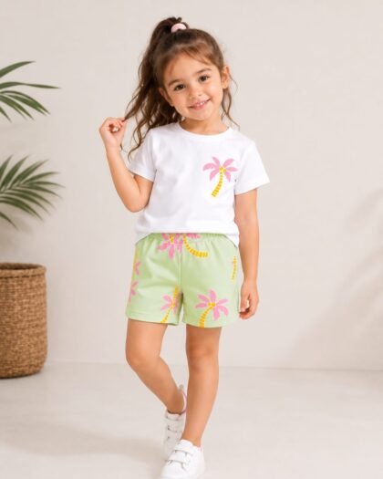 Koton two-piece cotton set for girls (Original)