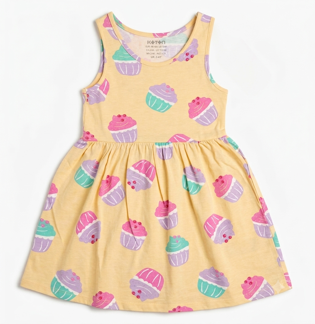Yellow Koton girls sleeveless dress (Original) - Image 3