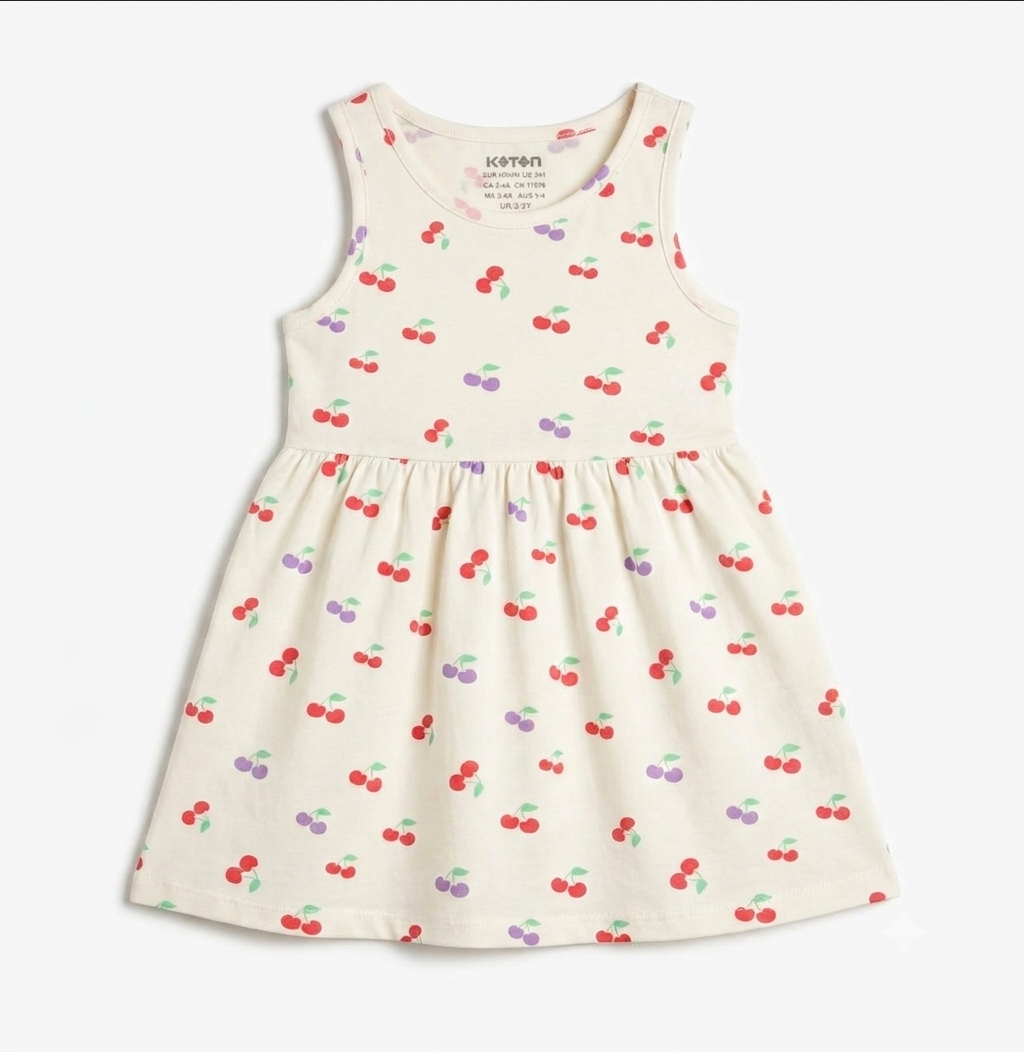 White Koton girls sleeveless dress (Original) - Image 3