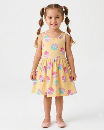 Yellow Koton girls sleeveless dress (Original)