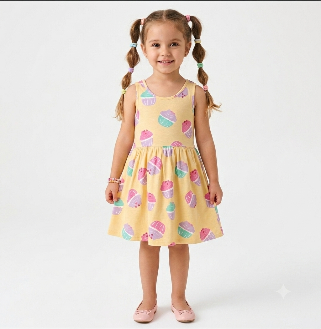 Yellow Koton girls sleeveless dress (Original)