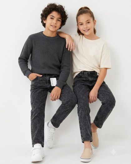 DeFacto unisex black denim jeans (Original)