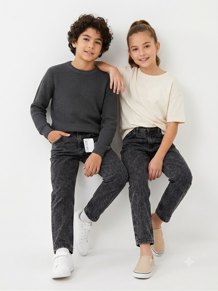 DeFacto unisex black denim jeans (Original)