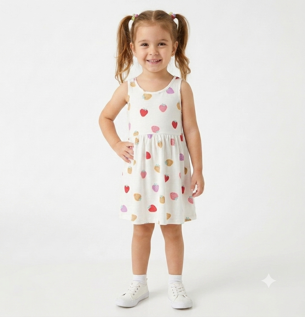 White Koton girls sleeveless dress (Original) - Image 2